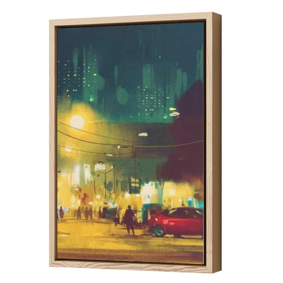 Thumbnail for Canvas - Wood Grain Floating Frame