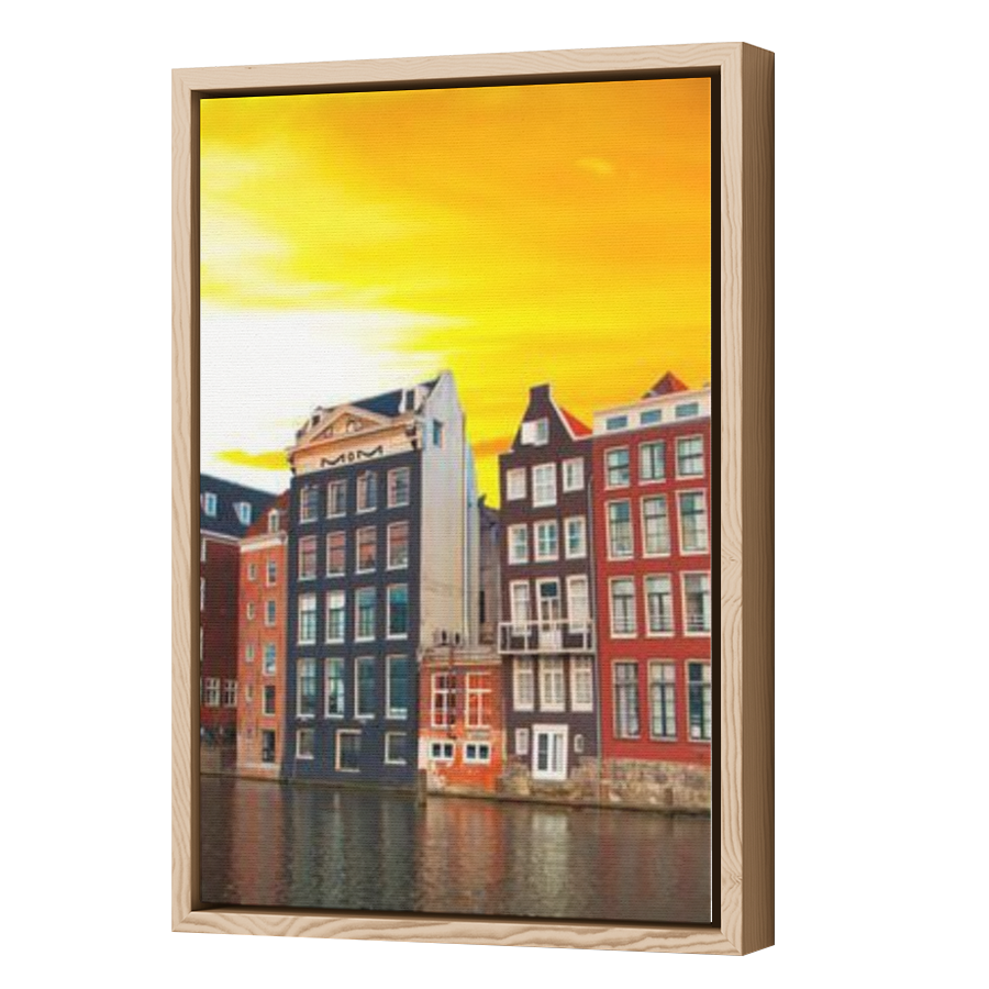 Thumbnail for Canvas - Wood Grain Floating Frame