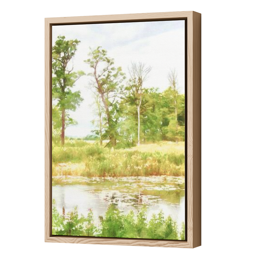 Thumbnail for Canvas - Wood Grain Floating Frame