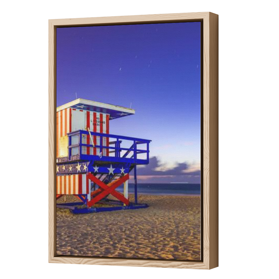 Thumbnail for Canvas - Wood Grain Floating Frame