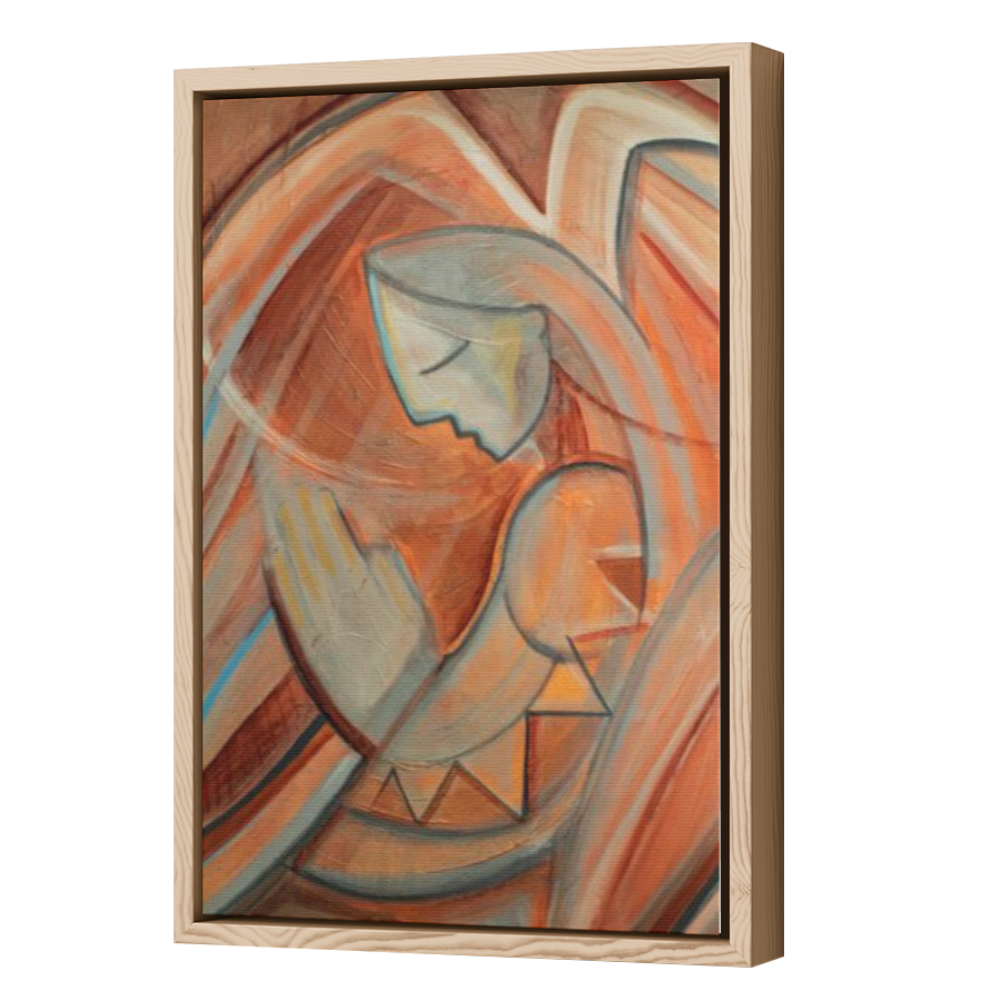 Thumbnail for Canvas - Wood Grain Floating Frame