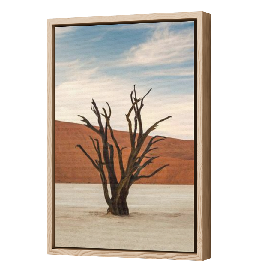 Thumbnail for Canvas - Wood Grain Floating Frame