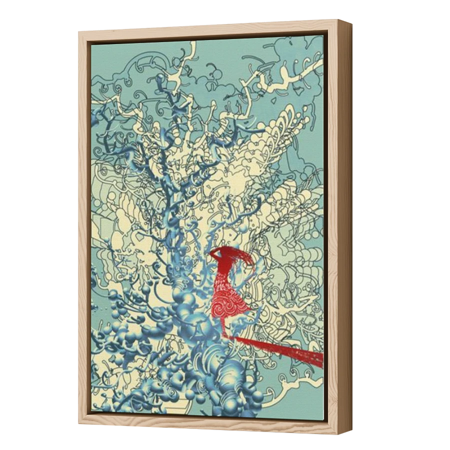 Thumbnail for Canvas - Wood Grain Floating Frame