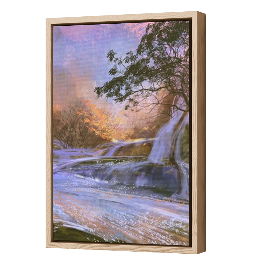 Thumbnail for Canvas - Wood Grain Floating Frame