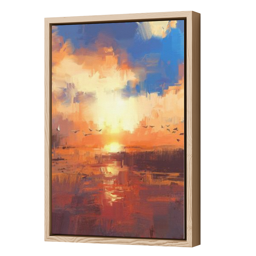 Thumbnail for Canvas - Wood Grain Floating Frame