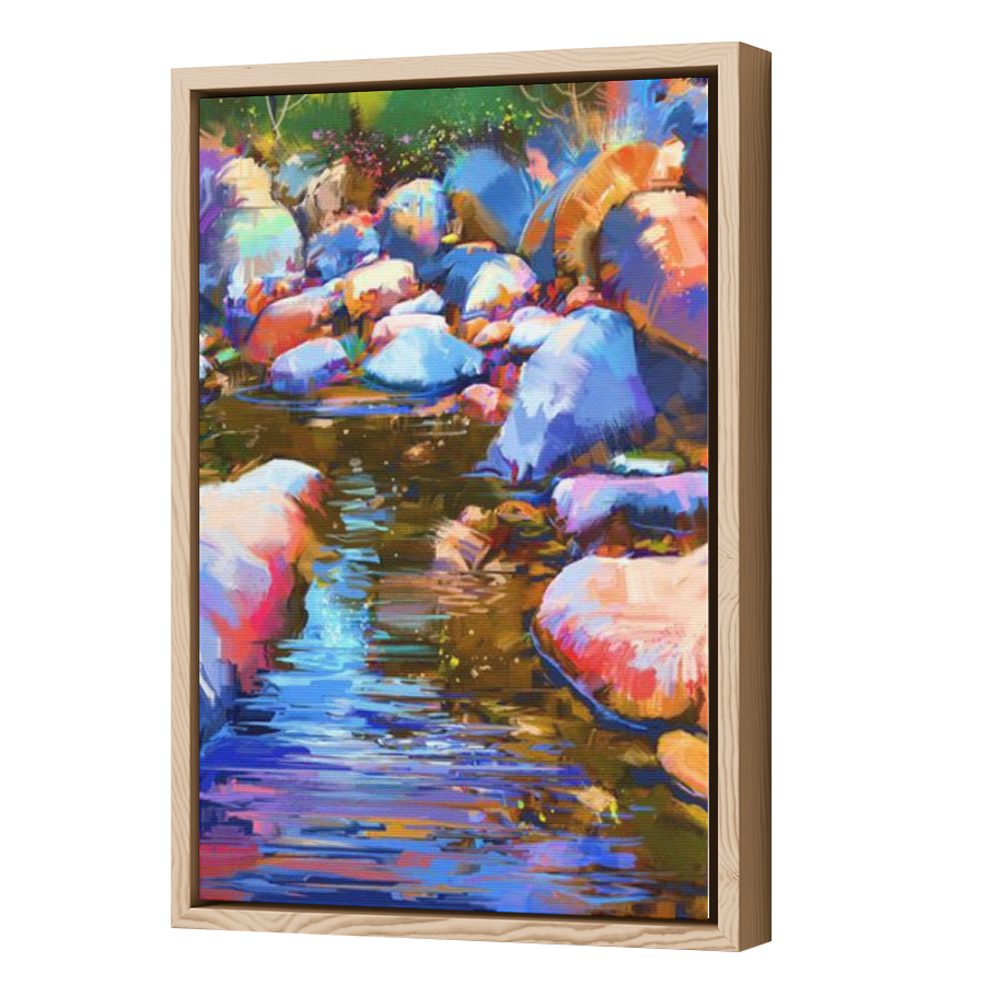 Thumbnail for Canvas - Wood Grain Floating Frame