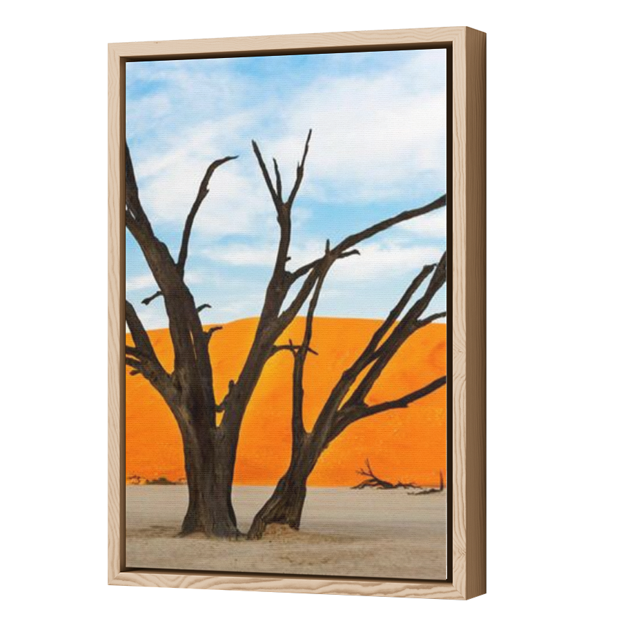 Thumbnail for Canvas - Wood Grain Floating Frame