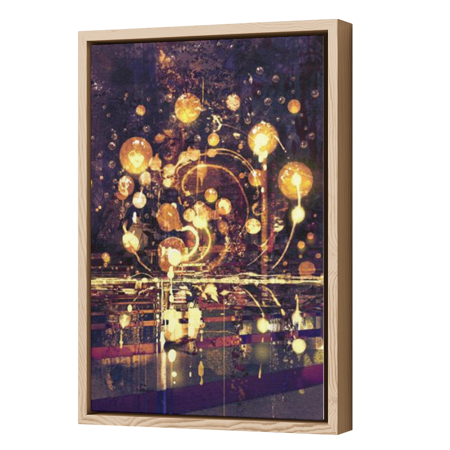 Thumbnail for Canvas - Wood Grain Floating Frame