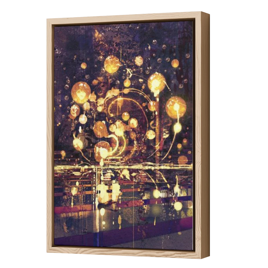 Thumbnail for Canvas - Wood Grain Floating Frame