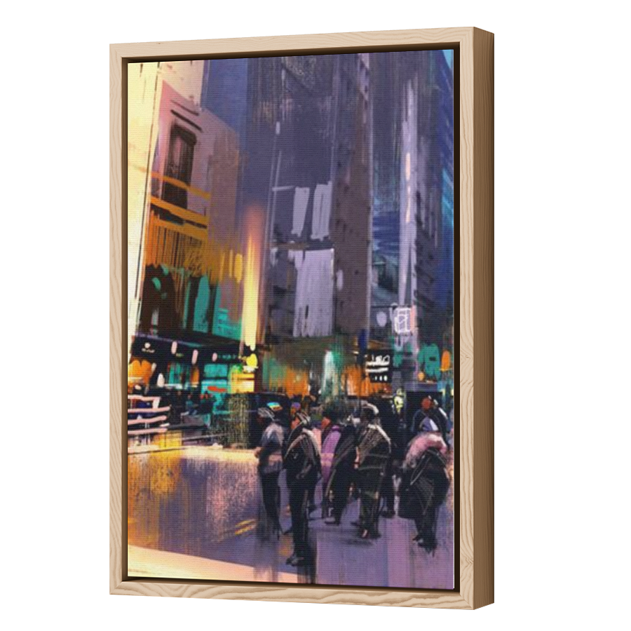 Thumbnail for Canvas - Wood Grain Floating Frame