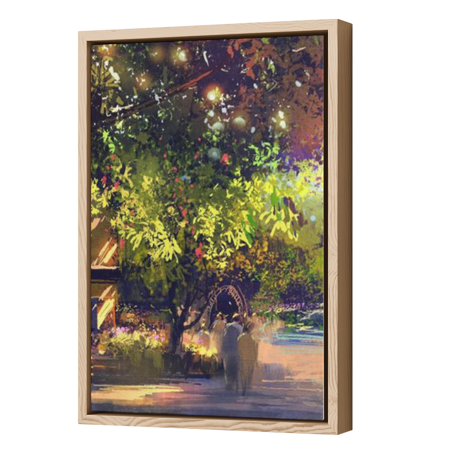 Thumbnail for Canvas - Wood Grain Floating Frame