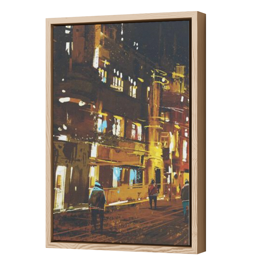 Thumbnail for Canvas - Wood Grain Floating Frame