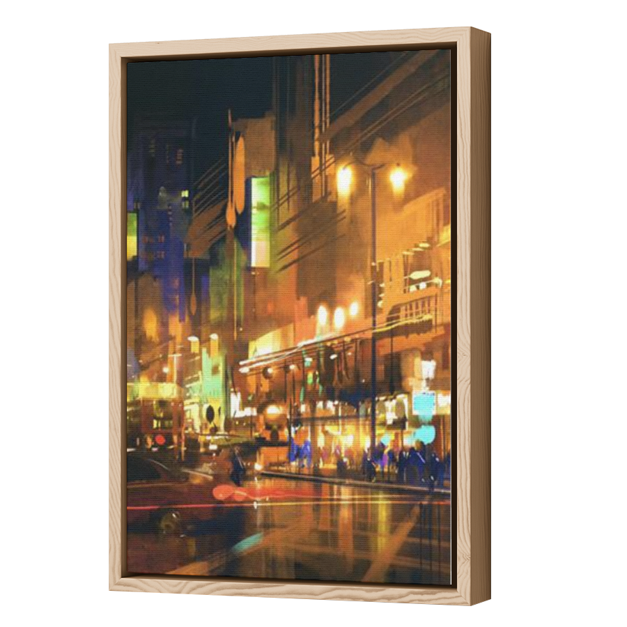 Thumbnail for Canvas - Wood Grain Floating Frame
