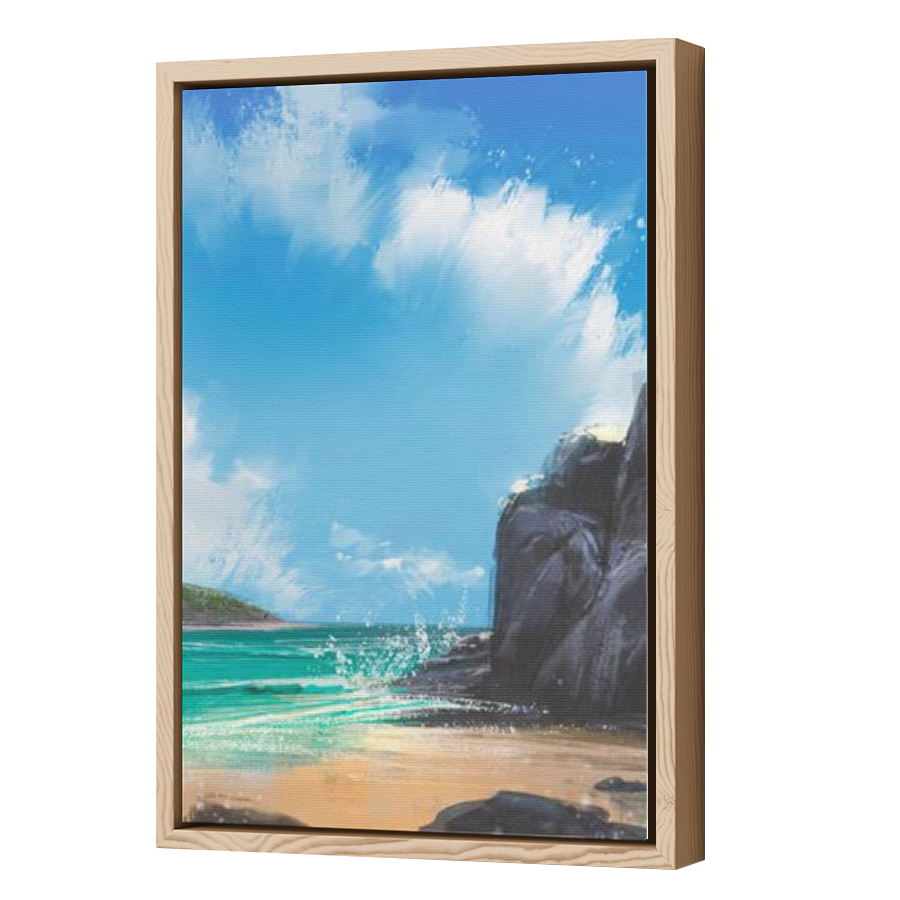 Thumbnail for Canvas - Wood Grain Floating Frame
