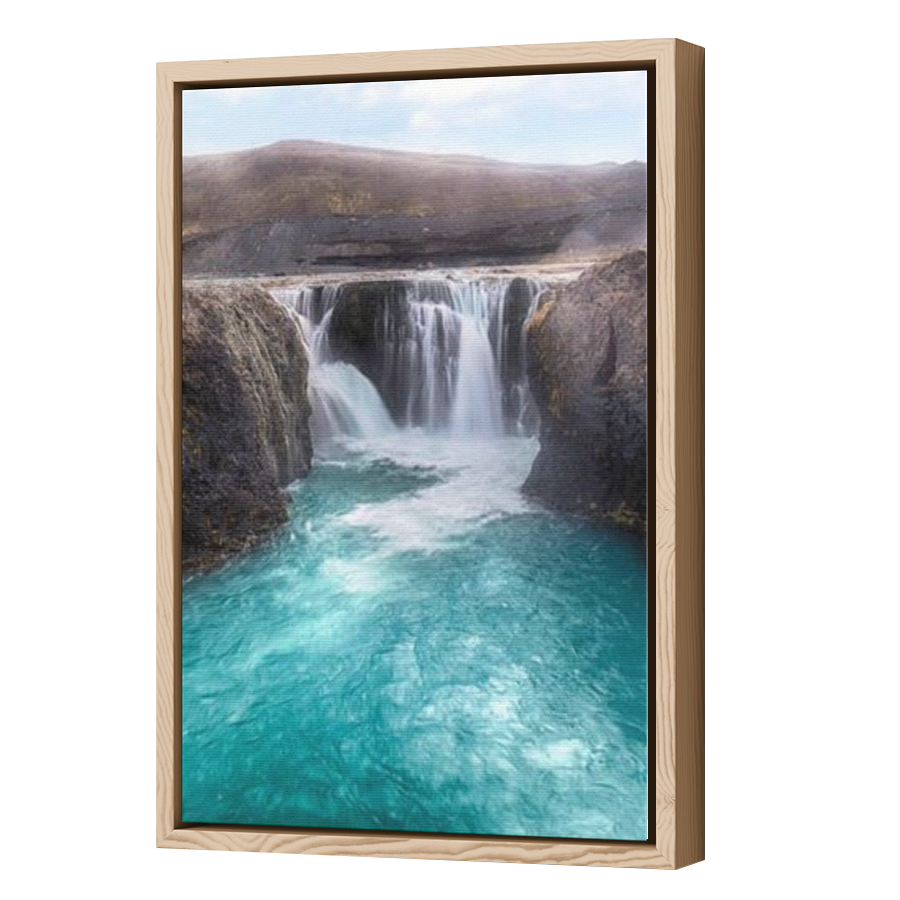 Thumbnail for Canvas - Wood Grain Floating Frame