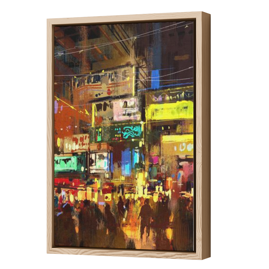 Thumbnail for Canvas - Wood Grain Floating Frame