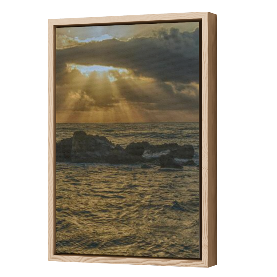 Thumbnail for Canvas - Wood Grain Floating Frame