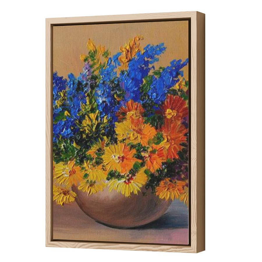 Thumbnail for Canvas - Wood Grain Floating Frame