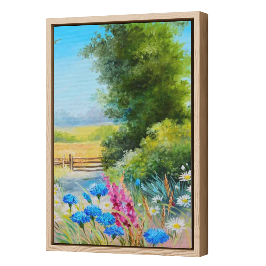 Thumbnail for Canvas - Wood Grain Floating Frame