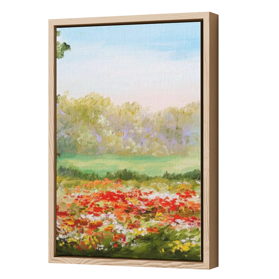 Thumbnail for Canvas - Wood Grain Floating Frame