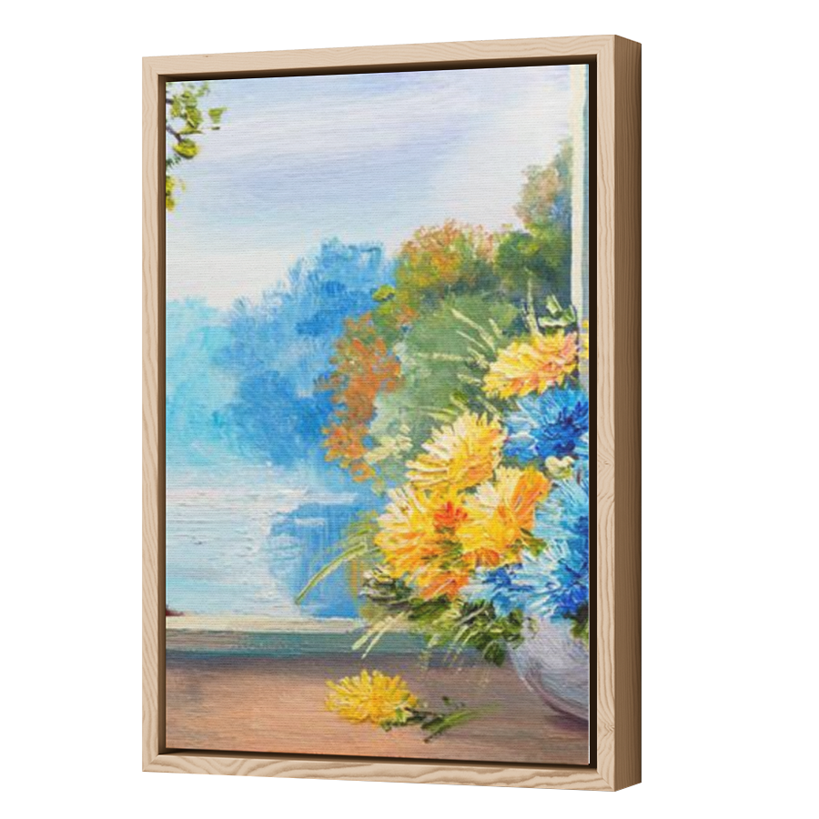 Thumbnail for Canvas - Wood Grain Floating Frame