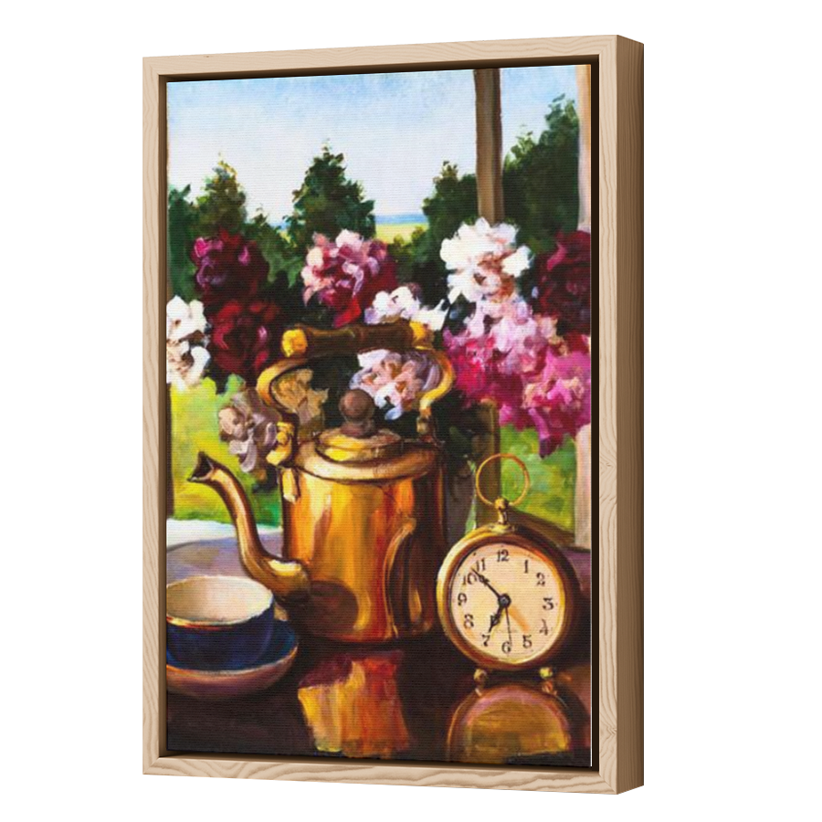 Thumbnail for Canvas - Wood Grain Floating Frame