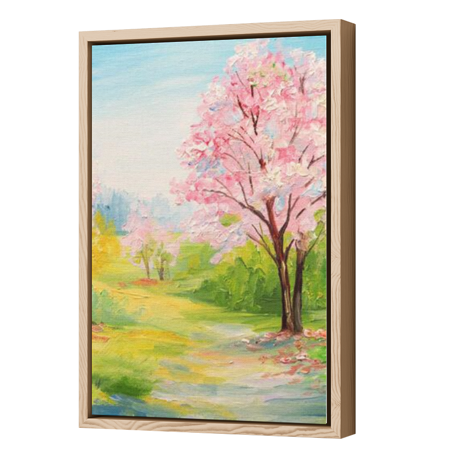 Thumbnail for Canvas - Wood Grain Floating Frame