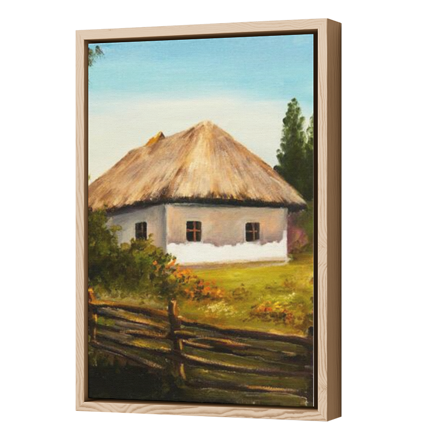 Thumbnail for Canvas - Wood Grain Floating Frame