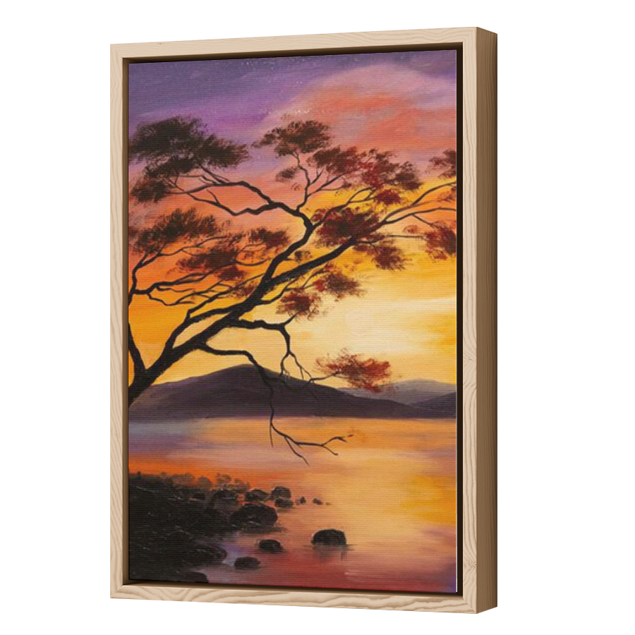 Thumbnail for Canvas - Wood Grain Floating Frame