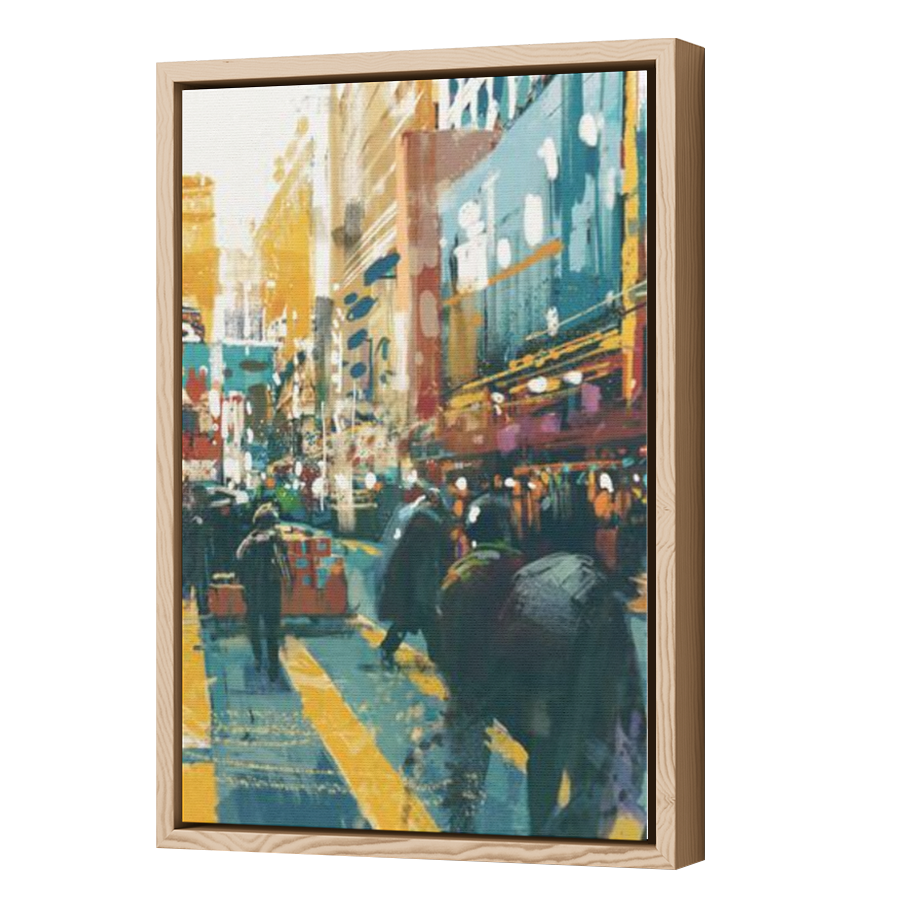 Thumbnail for Canvas - Wood Grain Floating Frame