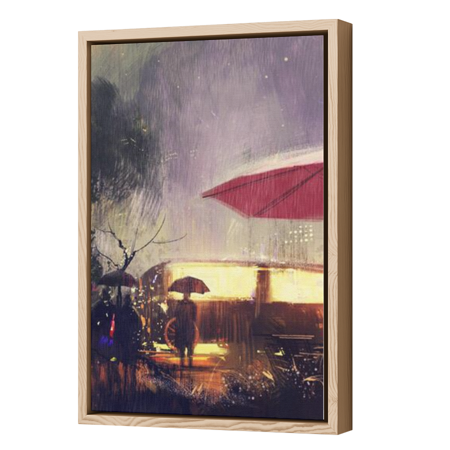Thumbnail for Canvas - Wood Grain Floating Frame