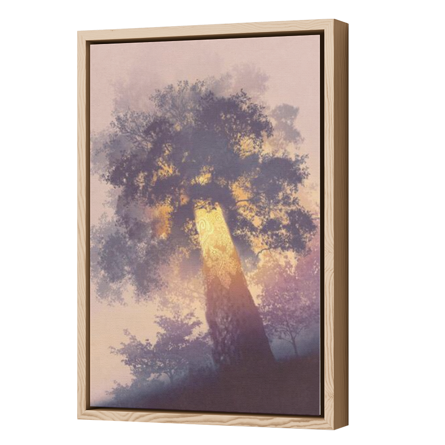Thumbnail for Canvas - Wood Grain Floating Frame