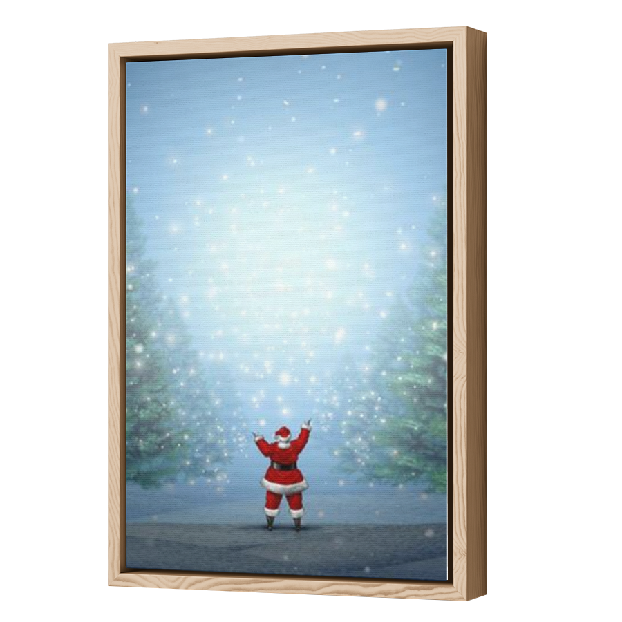 Thumbnail for Canvas - Wood Grain Floating Frame