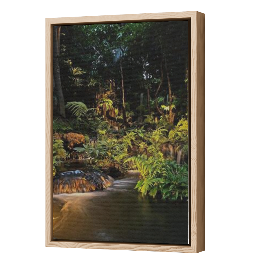 Thumbnail for Canvas - Wood Grain Floating Frame