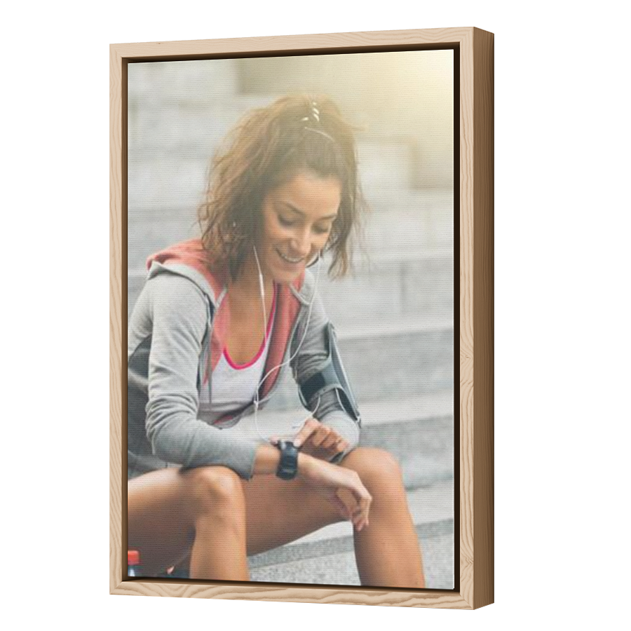 Thumbnail for Canvas - Wood Grain Floating Frame