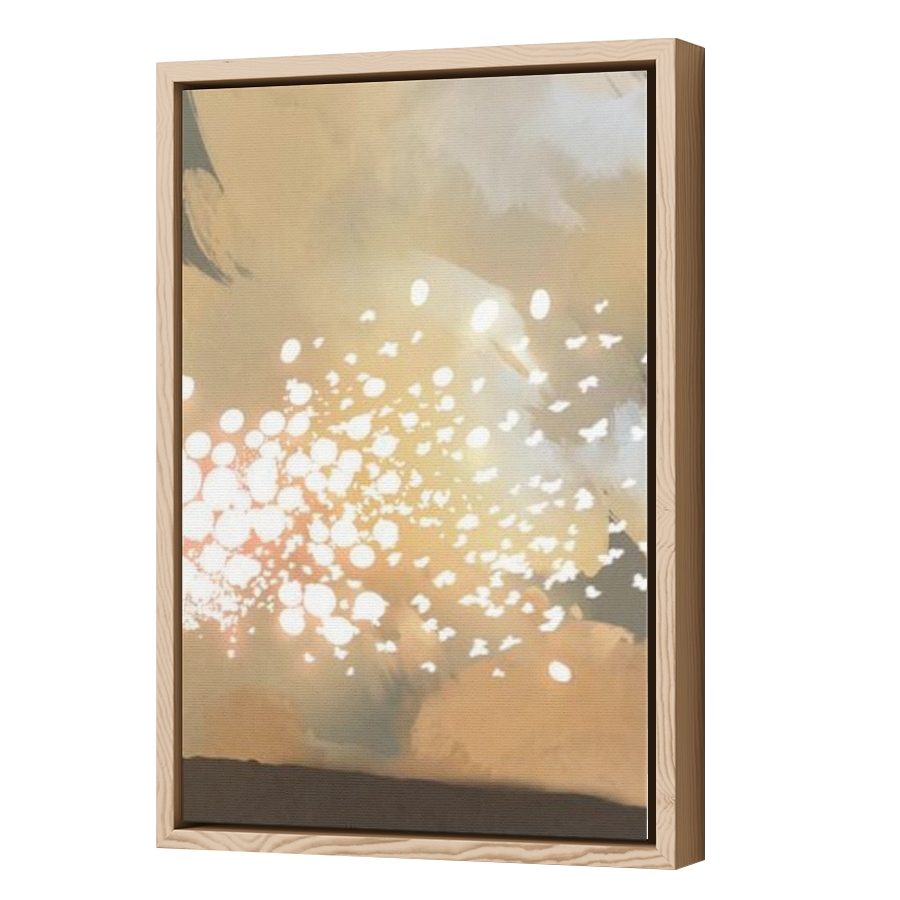 Thumbnail for Canvas - Wood Grain Floating Frame