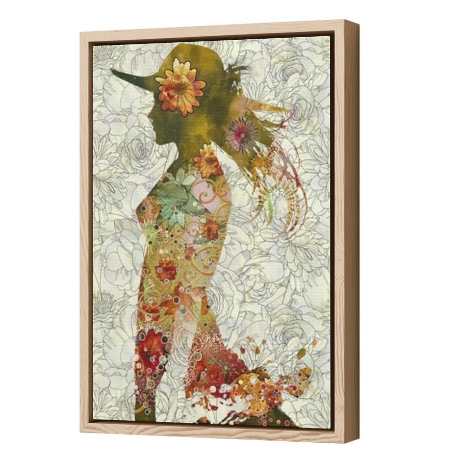 Thumbnail for Canvas - Wood Grain Floating Frame