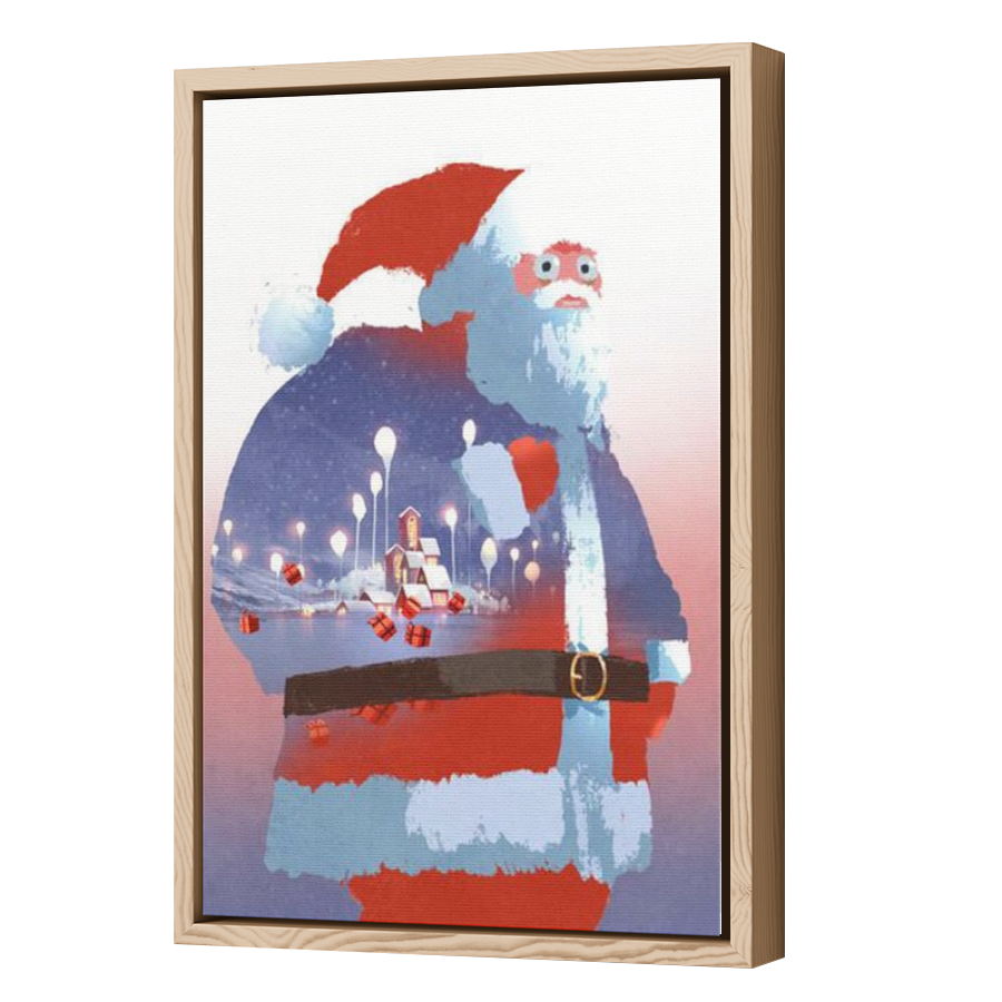 Thumbnail for Canvas - Wood Grain Floating Frame