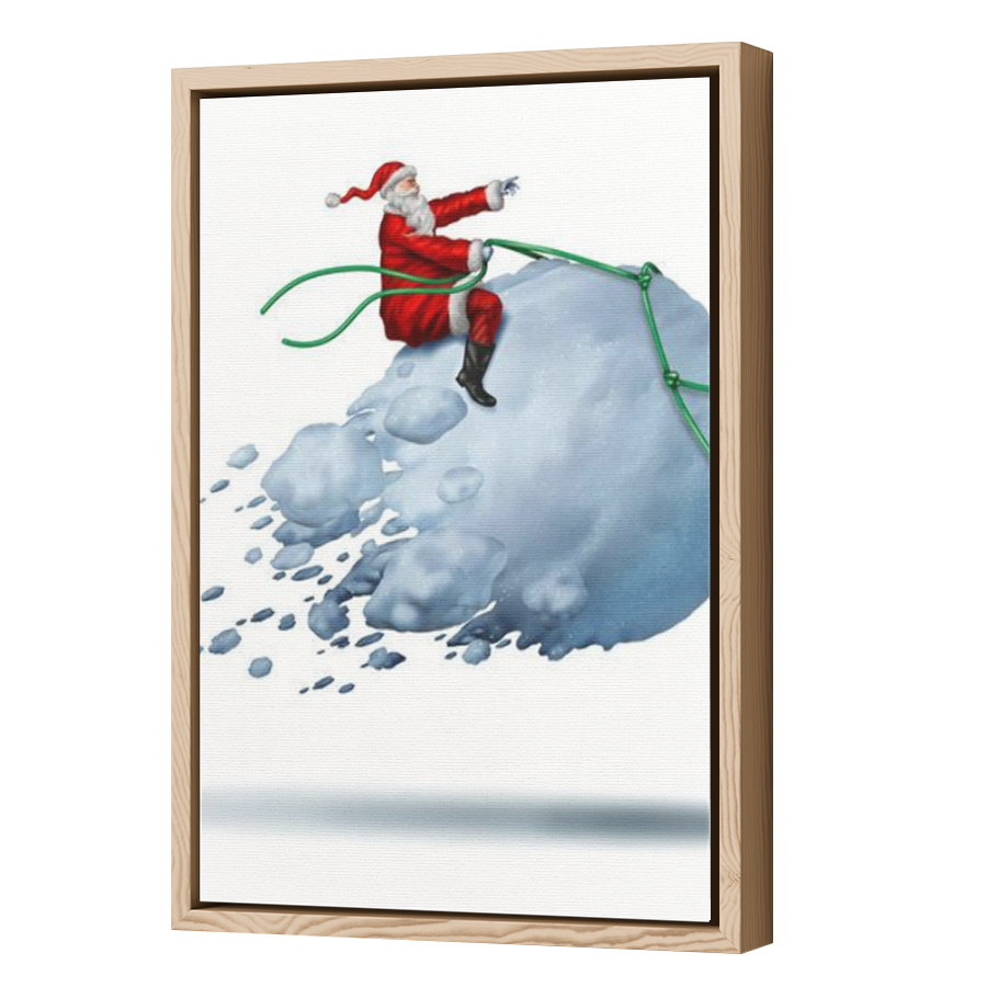 Thumbnail for Canvas - Wood Grain Floating Frame