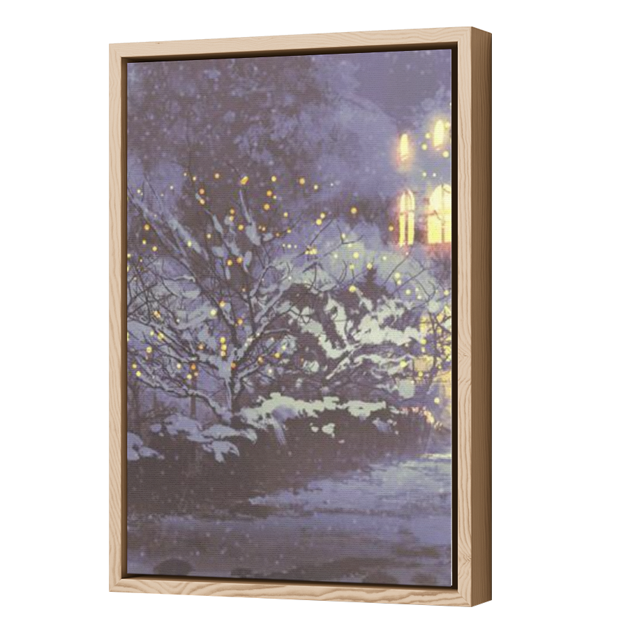 Thumbnail for Canvas - Wood Grain Floating Frame