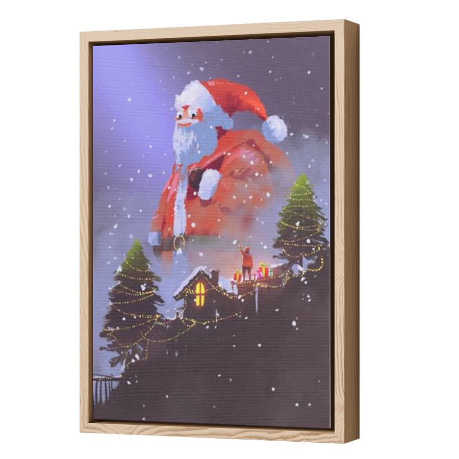 Thumbnail for Canvas - Wood Grain Floating Frame
