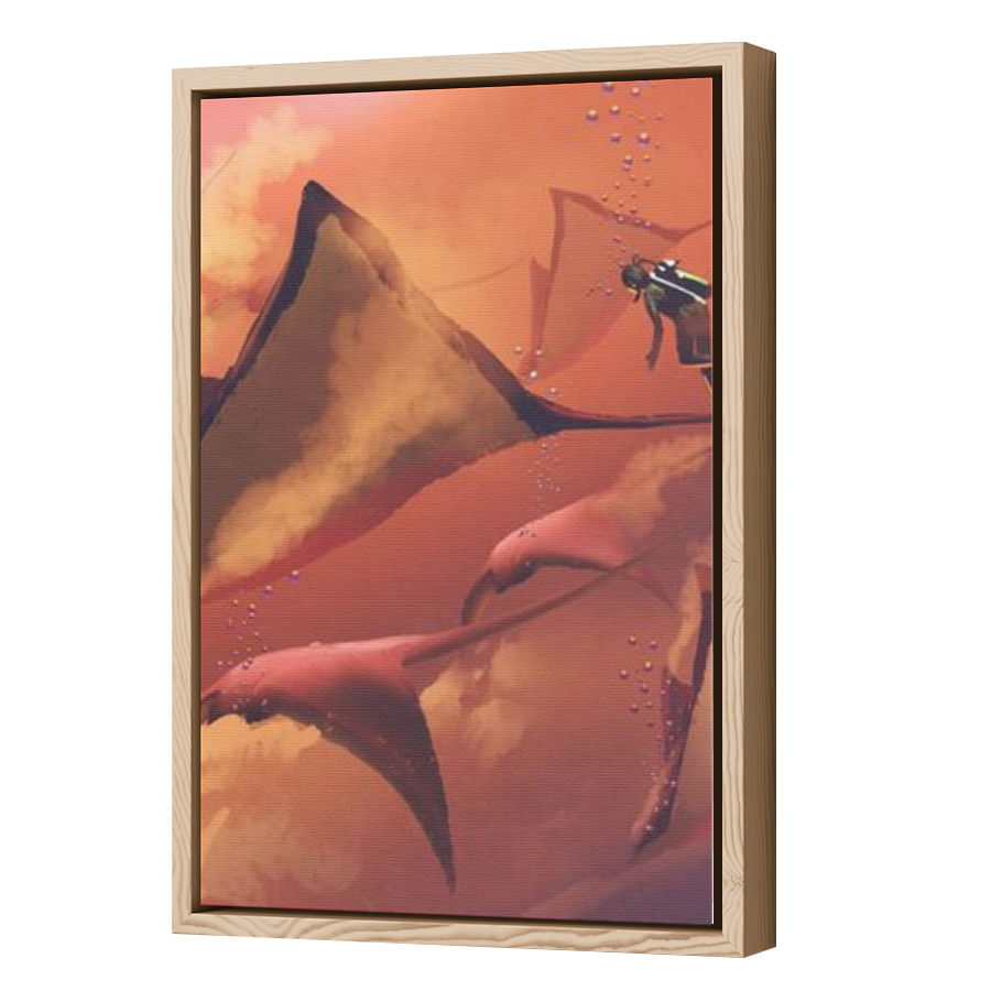Thumbnail for Canvas - Wood Grain Floating Frame