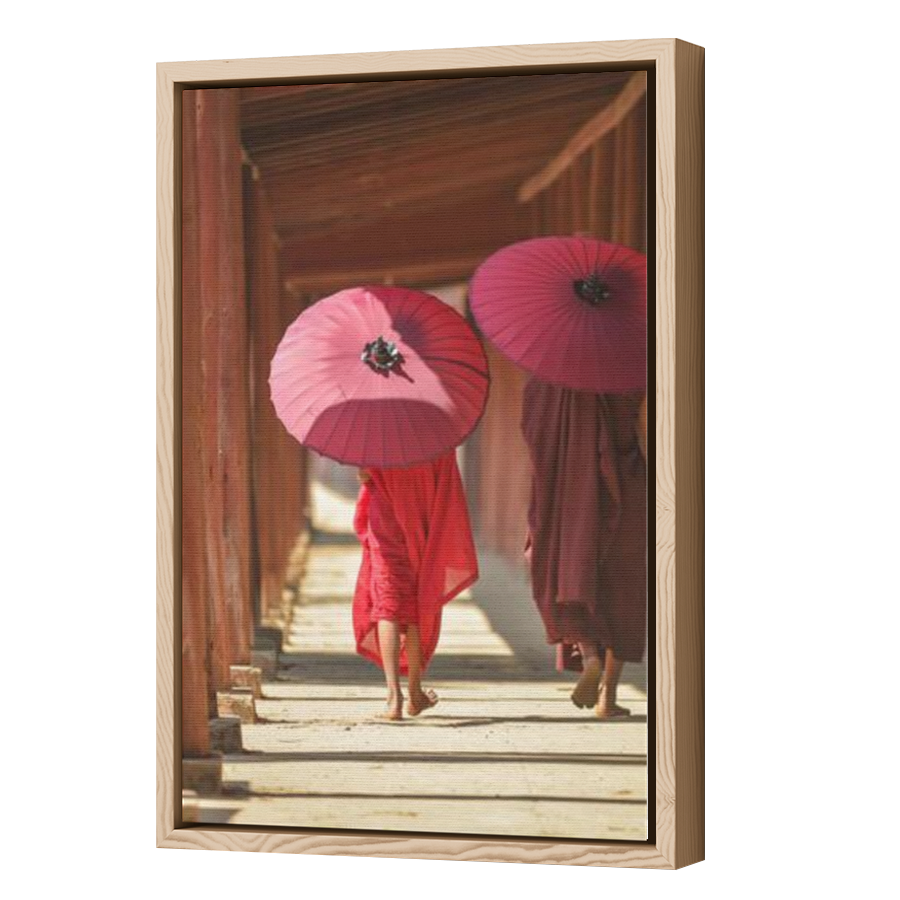 Thumbnail for Canvas - Wood Grain Floating Frame