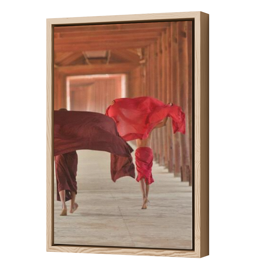 Thumbnail for Canvas - Wood Grain Floating Frame