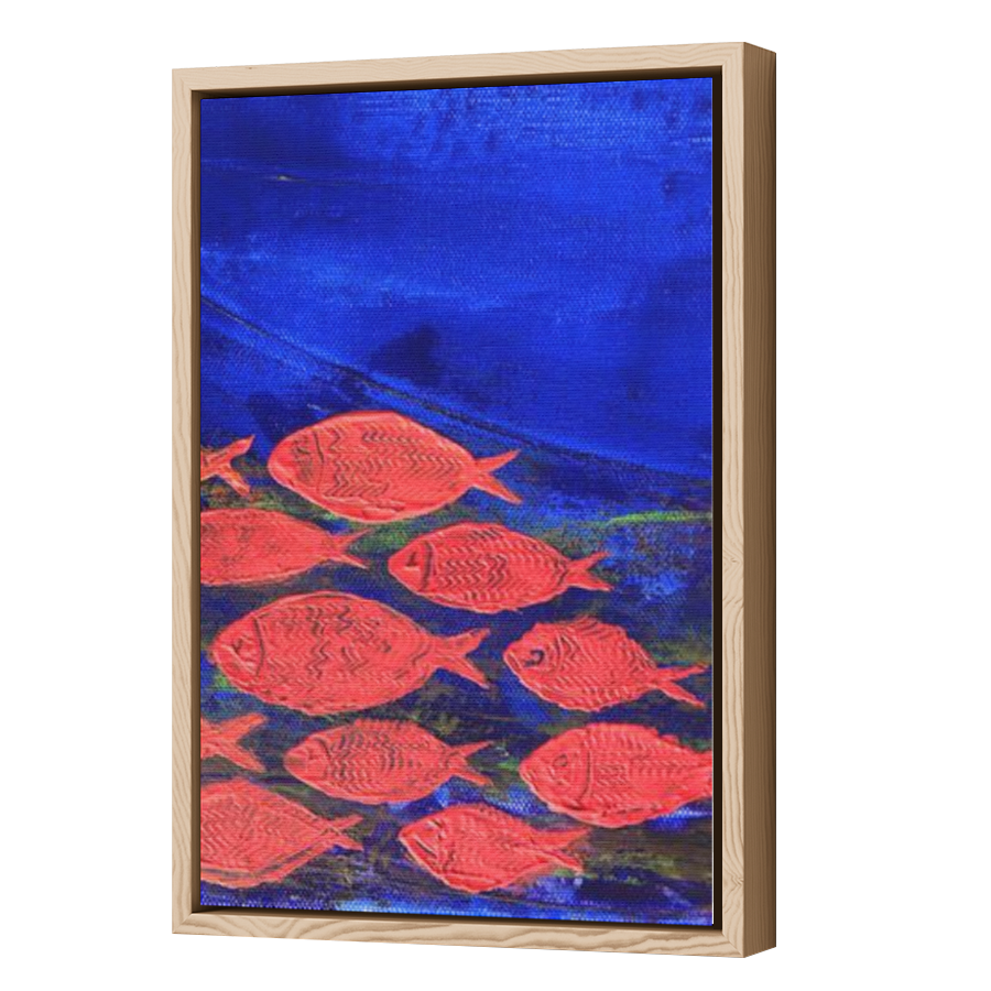 Thumbnail for Canvas - Wood Grain Floating Frame