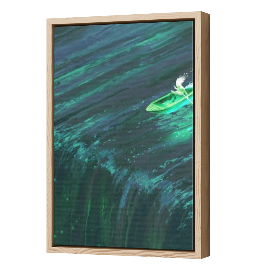 Thumbnail for Canvas - Wood Grain Floating Frame