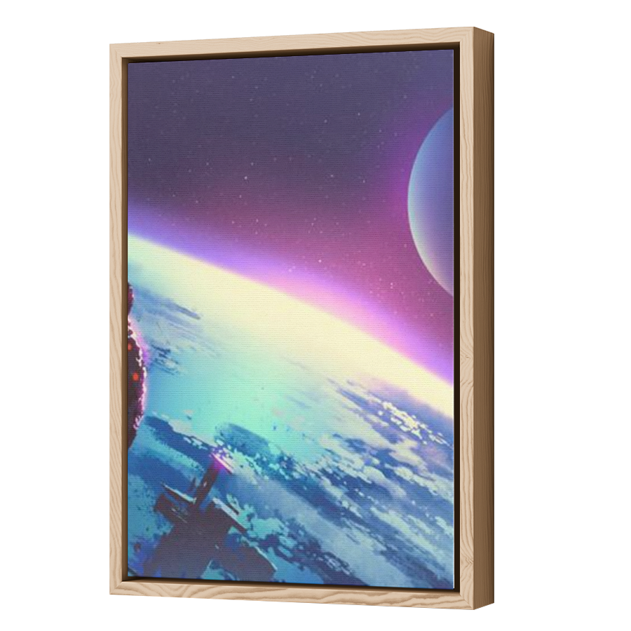 Thumbnail for Canvas - Wood Grain Floating Frame