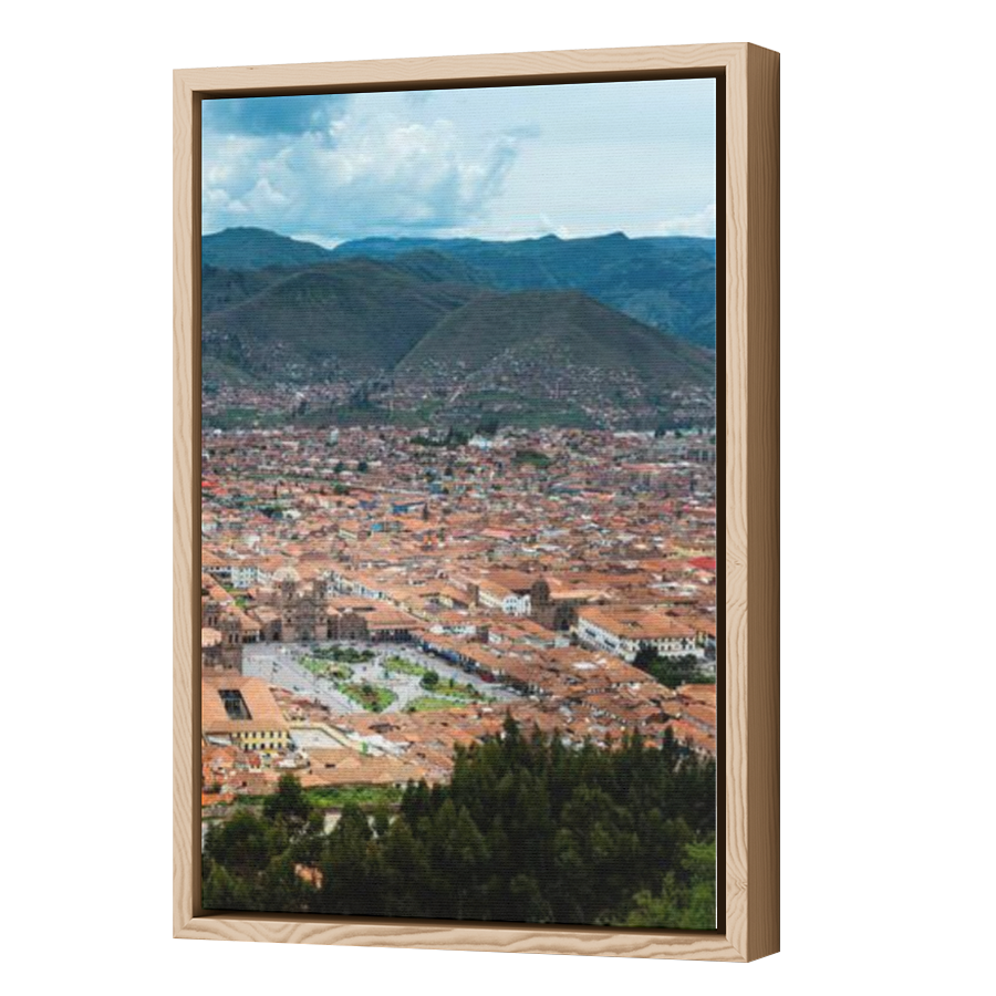 Thumbnail for Canvas - Wood Grain Floating Frame