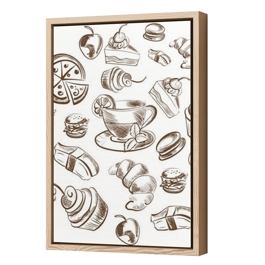 Thumbnail for Canvas - Wood Grain Floating Frame