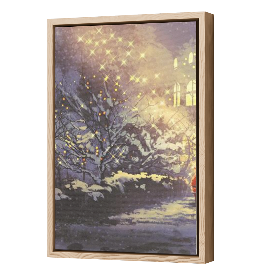 Thumbnail for Canvas - Wood Grain Floating Frame